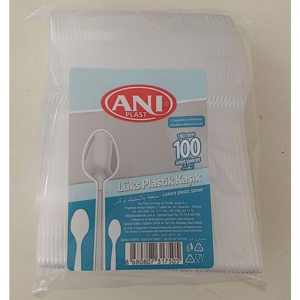 PLASTİK EXTRA LÜKS BÜYÜK KAŞIK - 100 LÜ