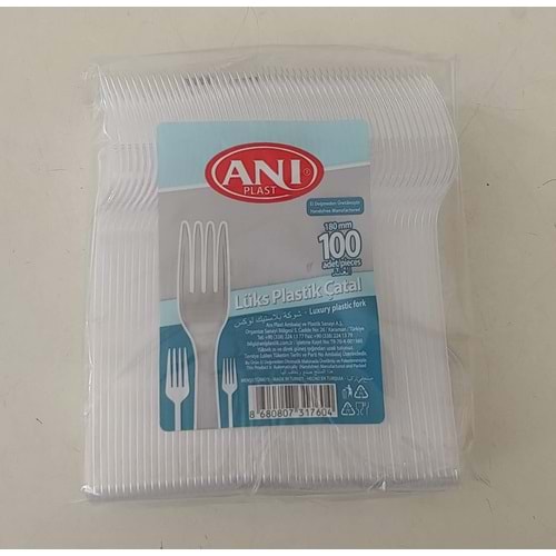 PLASTİK EXTRA LÜKS BÜYÜK ÇATAL - 100 LÜ